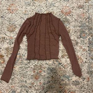 Urban Outfitters BDG brown semi-cropped long sleeve